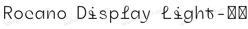 Rocano Display Light字体转换